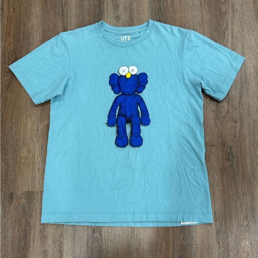 Uniqlo KAWS Graphic Tee in Blue